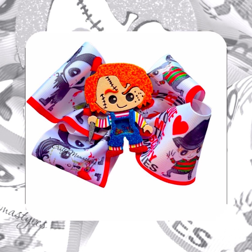 I ❤️ horror hairbow 🎀